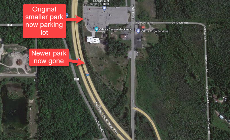 Mackinac City Fun Parks - Sites Are Now Empty (newer photo)